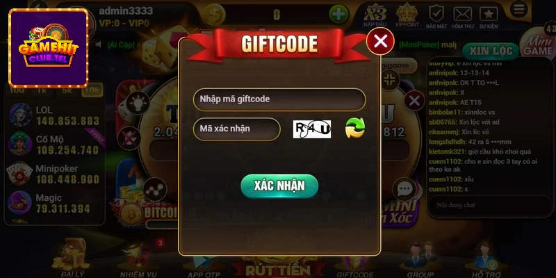 Giới thiệu thông tin về mã giftcode hitclub
