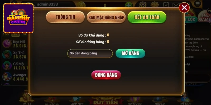Rút tiền từ cổng game hit club về ví điện tử